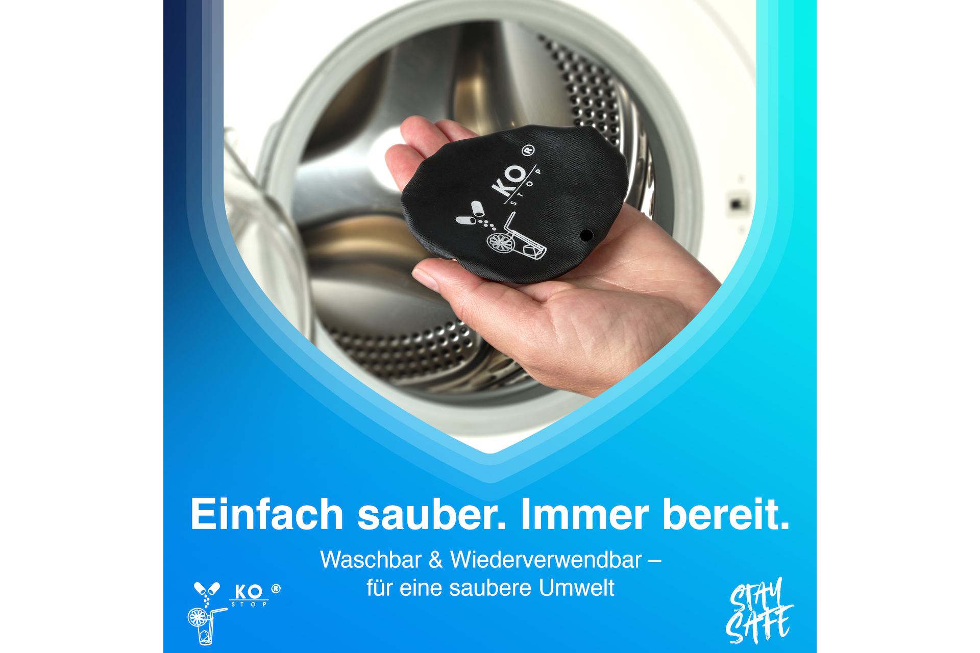 Getränkeschutz Haarband 4 in 1