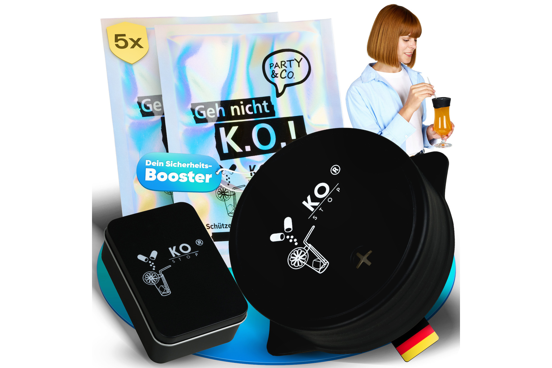 Getränkeschutzabdeckung mehrweg 5er Pack
