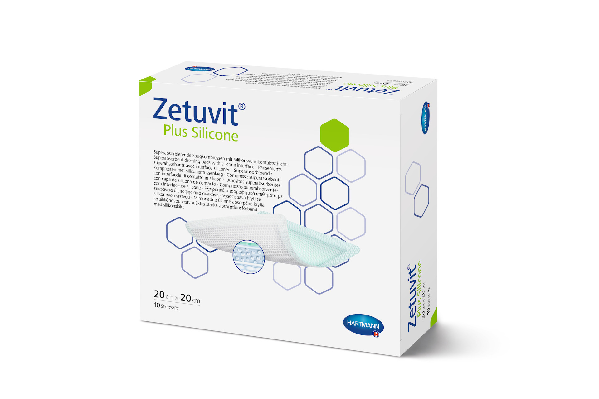 Zetuvit® Plus Silicone - Superabsorber-Wundauflage mit Silikon-Wundkontaktschicht