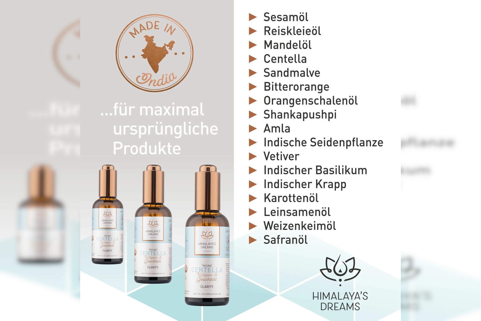 Ayurveda Körper- und Gesichtsöl Centella - Clarity