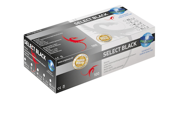Unigloves Select Black schwarze Latex-Untersuchungshandschuhe Box á 100 Stück