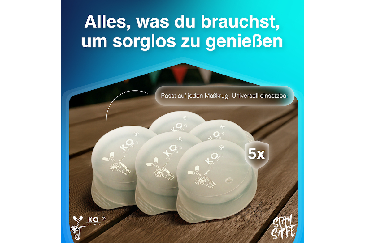 Getränkeschutzabdeckung mehrweg 5er Pack