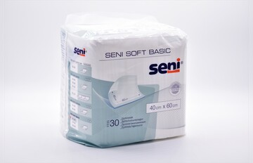 Seni Soft Basic Bettschutzunterlagen Krankenunterlagen Inkontinenz 40x60 cm 30 Stück