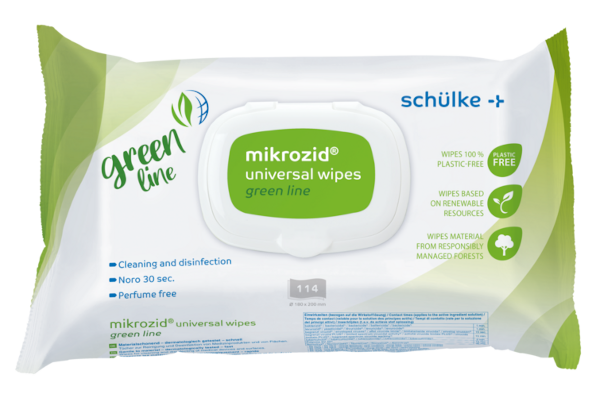 mikrozid® universal wipes green line