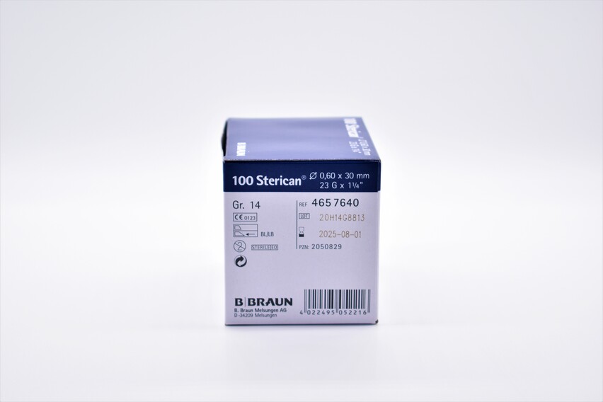 B.Braun Sterican Einmalkanüle / Injektionskanüle, 23G, 0,60x30, 100 Stück
