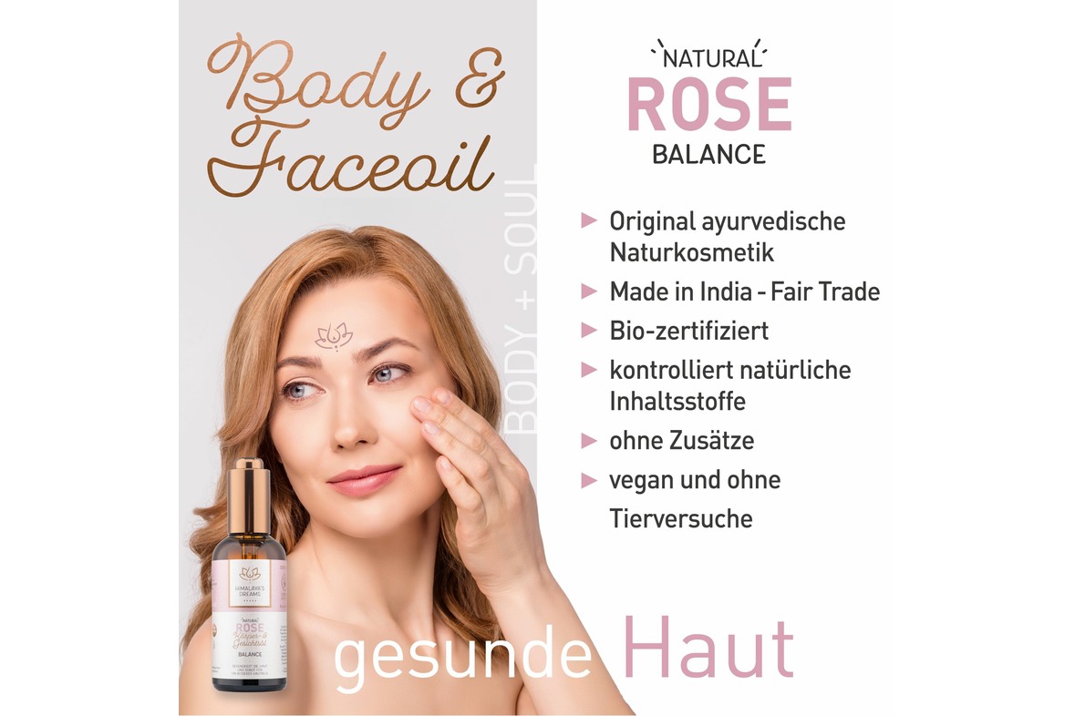 Ayurveda Körper- und Gesichtsöl Rose - Balance