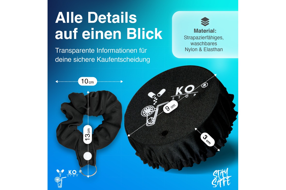 Getränkeschutz Haarband 4 in 1