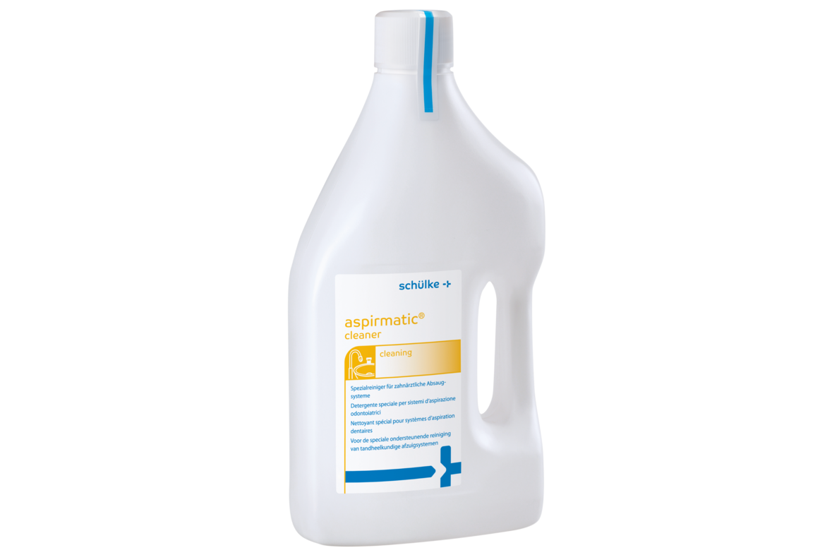 aspirmatic® cleaner für zahnärztliche Absaugsysteme, Mundspülbecken und Abflussleitungen (2 Liter)