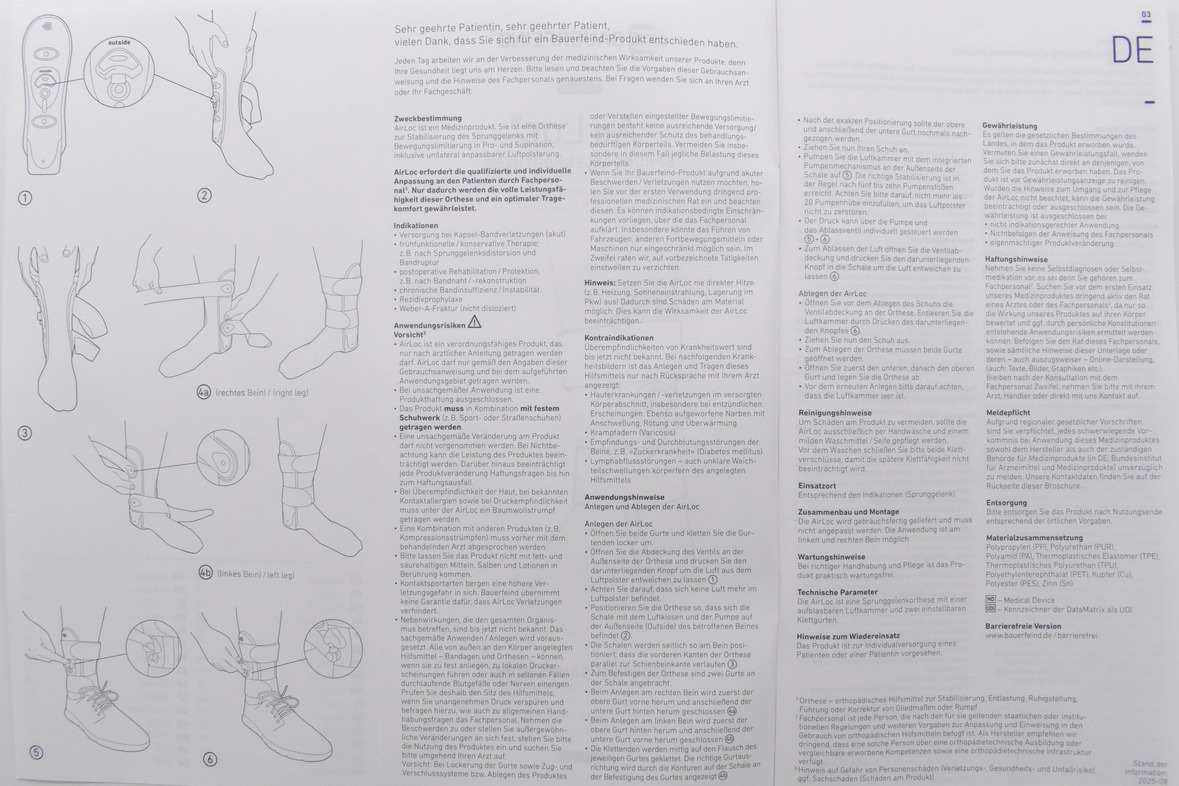 AirLoc Sprunggelenkorthese