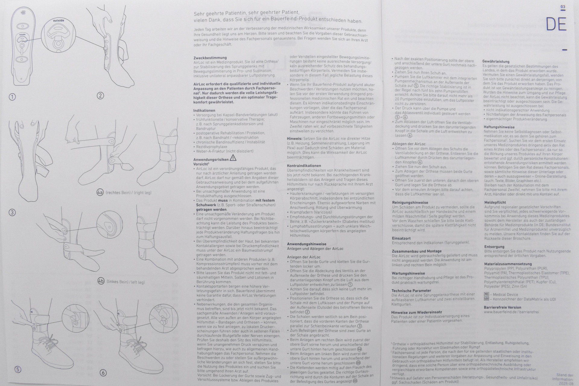 AirLoc Sprunggelenkorthese