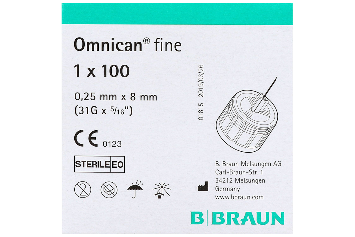 Omnican fine 31G 0,25 x 8mm