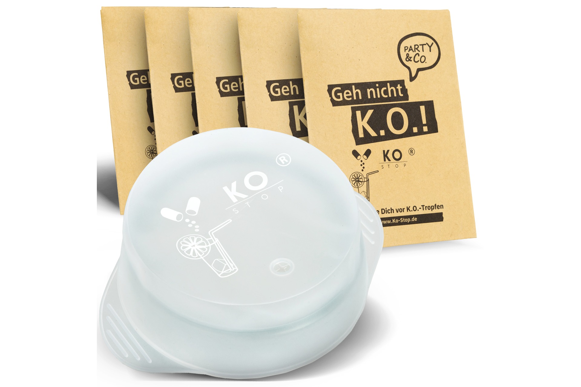 Getränkeschutzabdeckung mehrweg 5er Pack