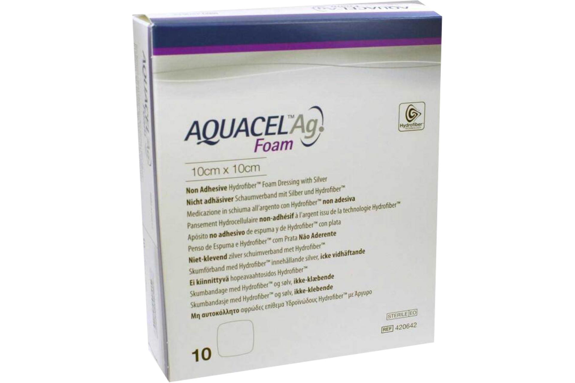 Aquacel Ag Foam nicht adhäsiv 10St.