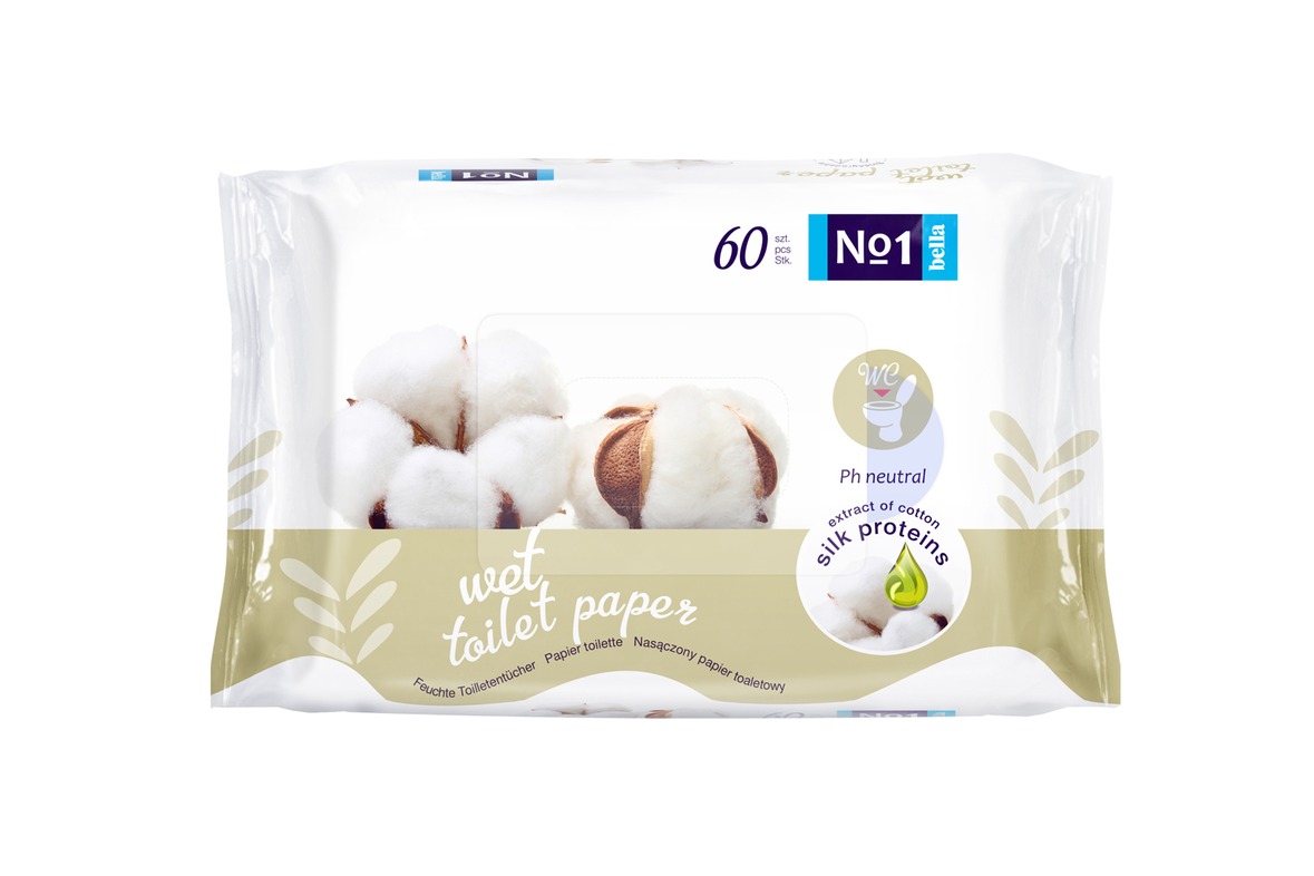 bella No. 1 Feuchtes Toilettenpapier 60 Tücher