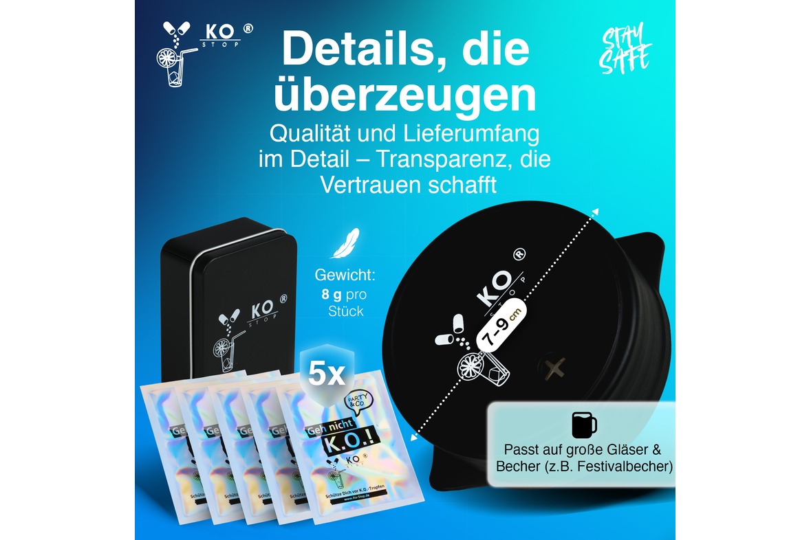 Getränkeschutzabdeckung mehrweg 5er Pack