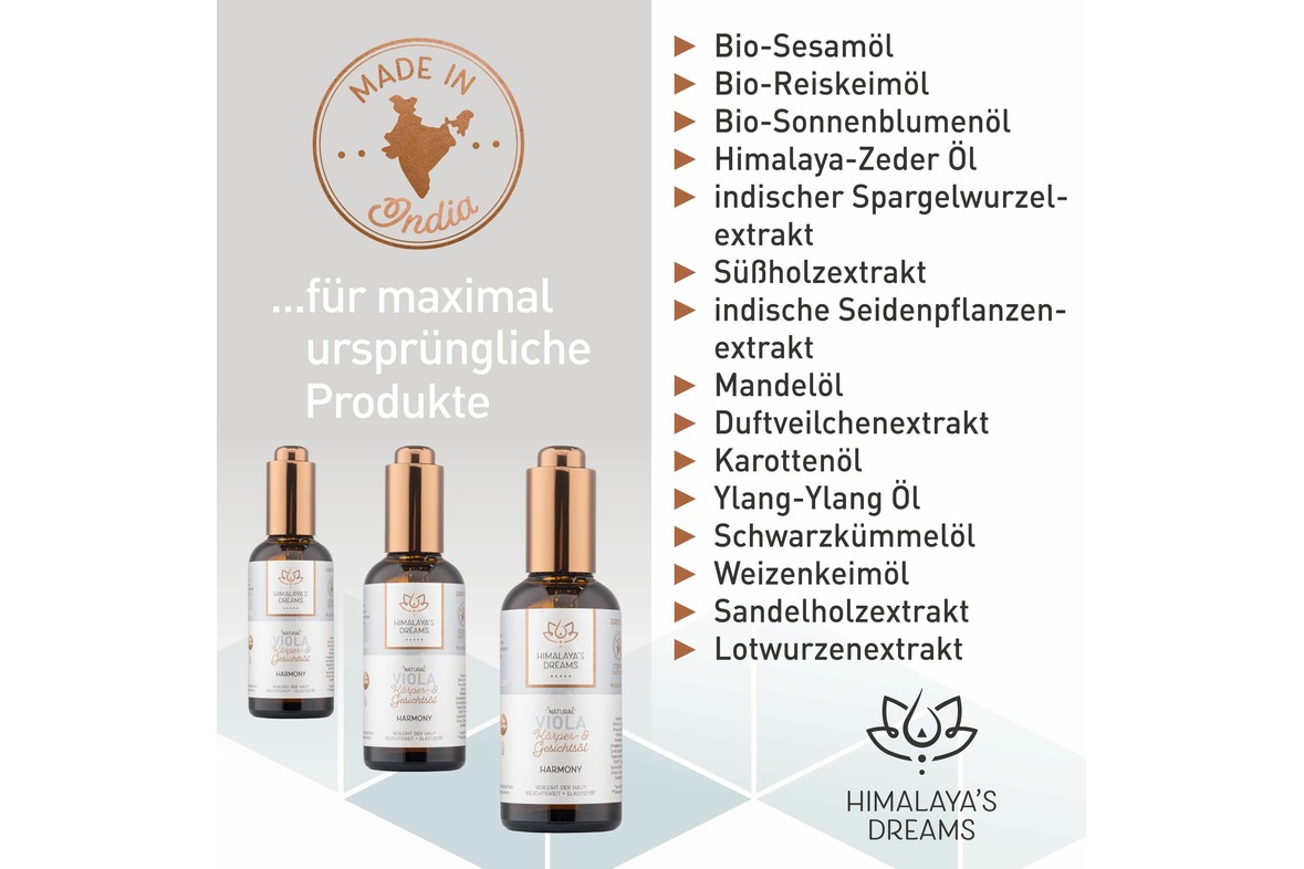 Ayurveda Körper- und Gesichtsöl Viola - Harmony