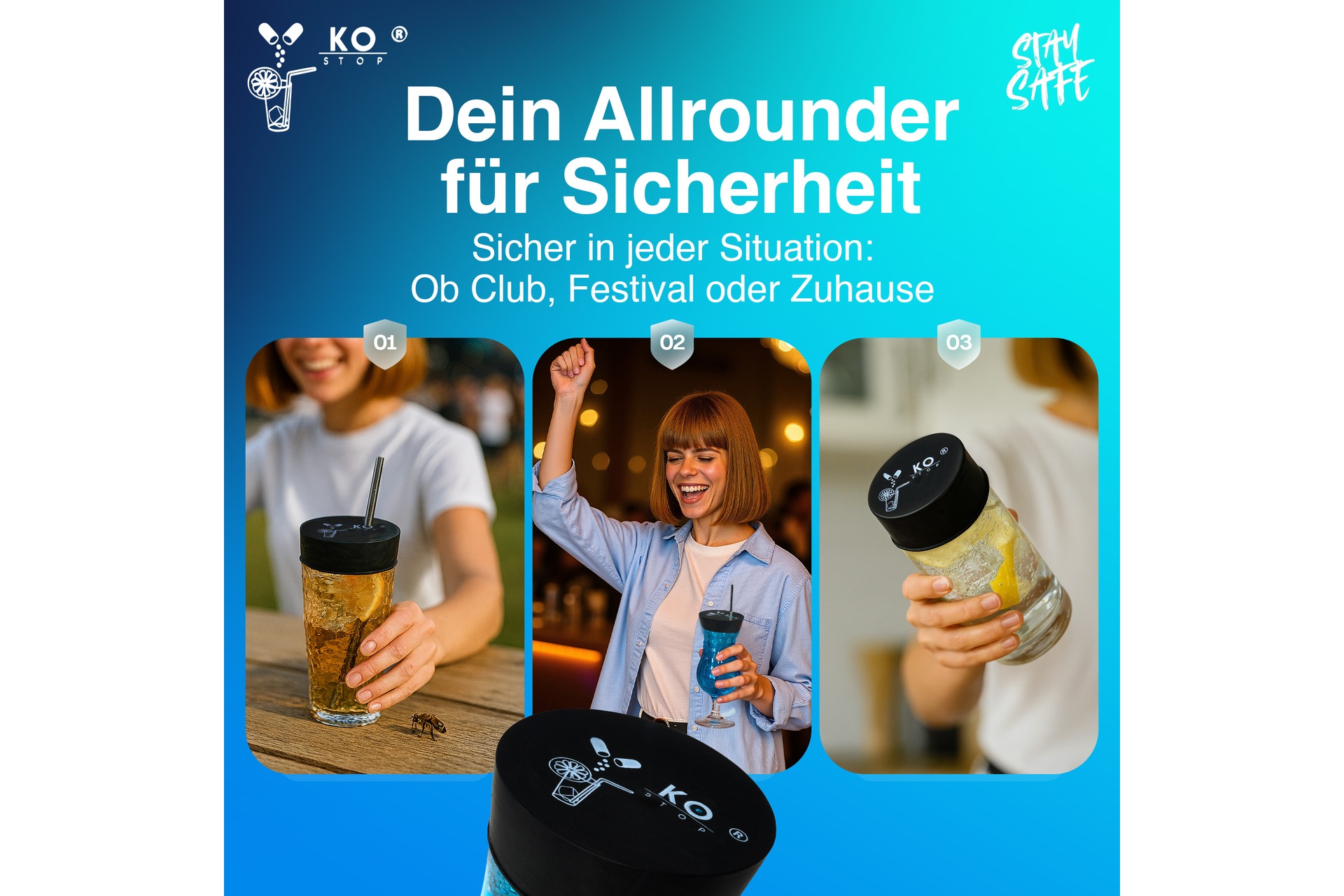 Getränkeschutzabdeckung einweg 5er Pack