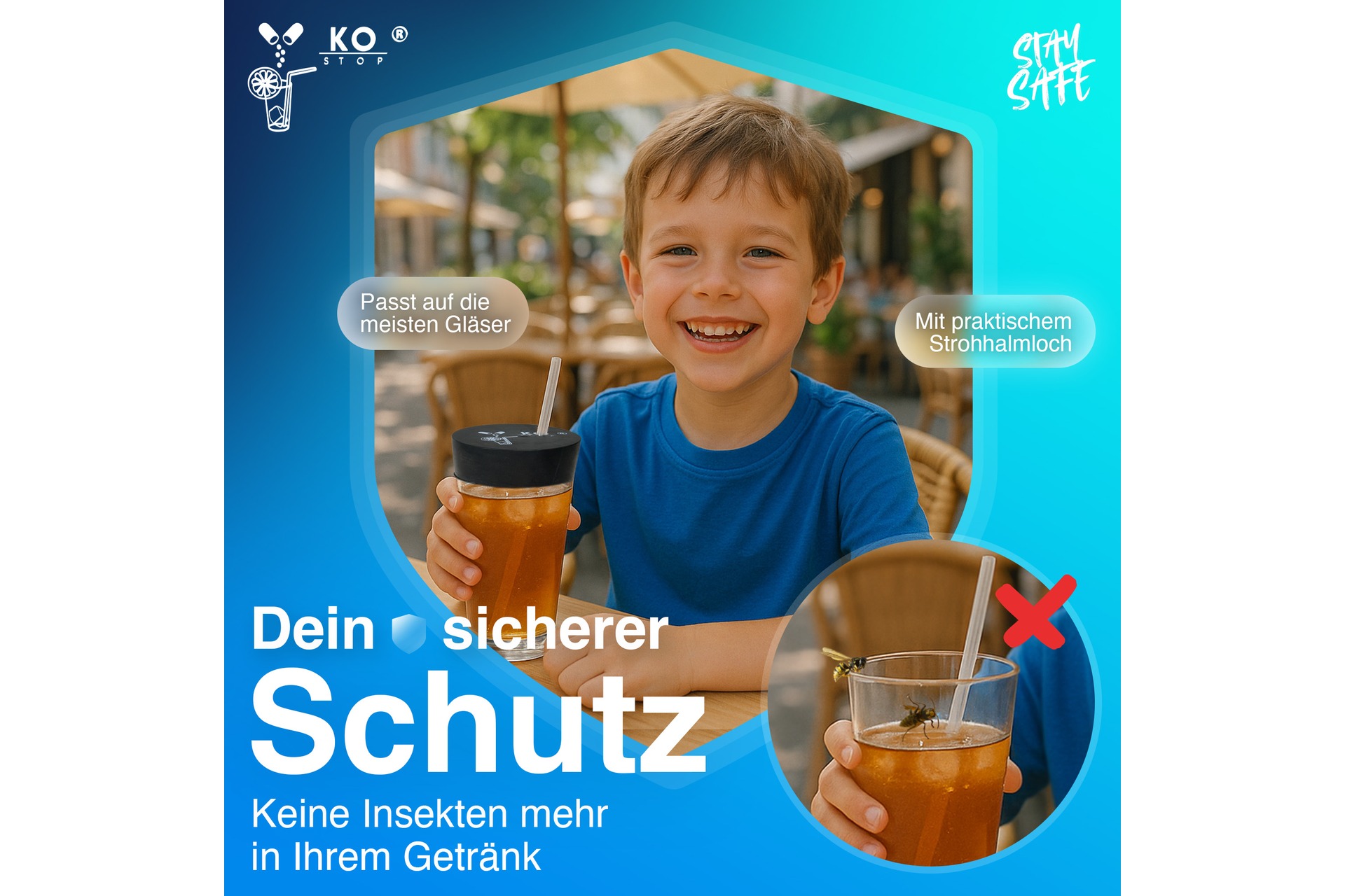 Getränkeschutzabdeckung einweg 5er Pack