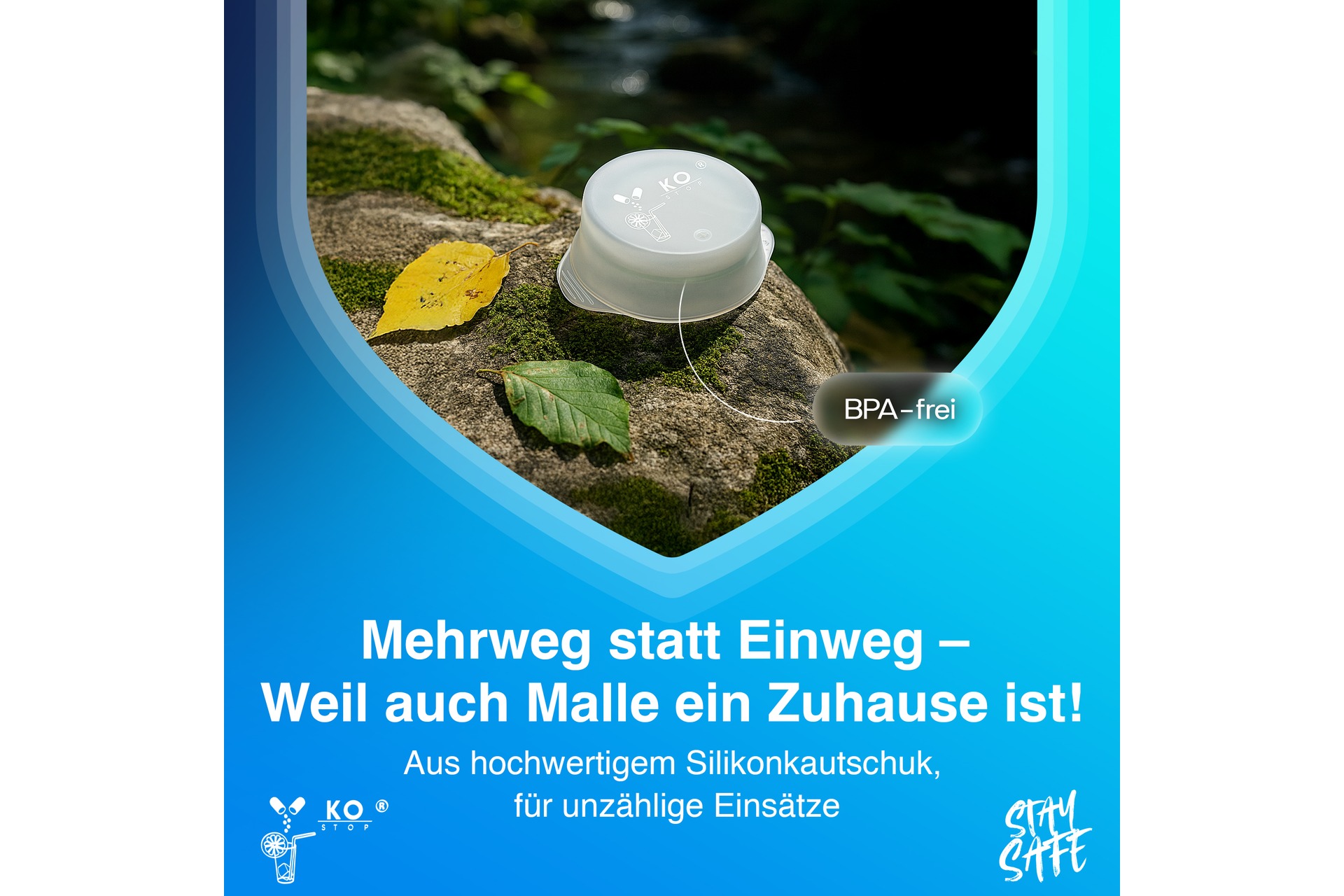 Getränkeschutzabdeckung mehrweg 5er Pack