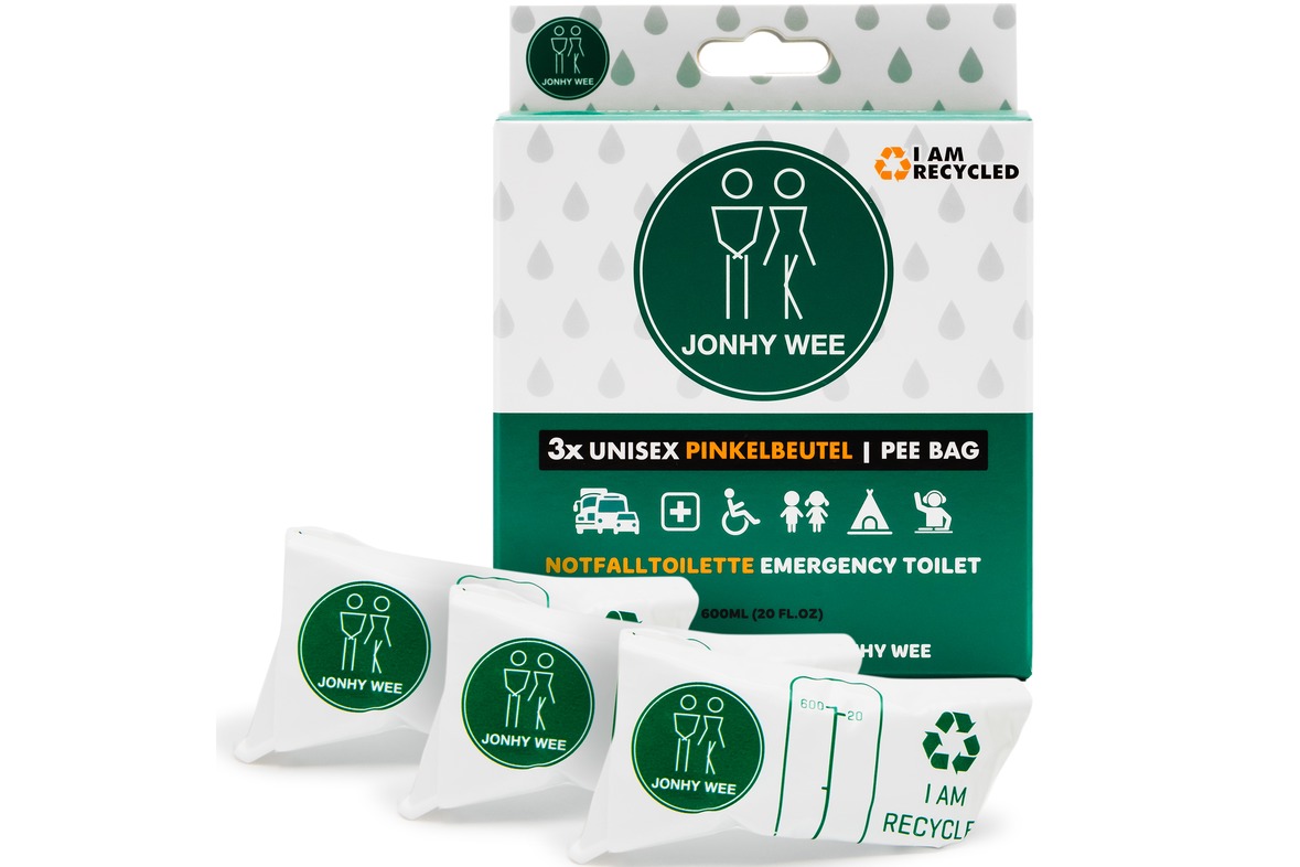 Jonhy Wee Notfalltoilette – Hygienisches Taschen-WC