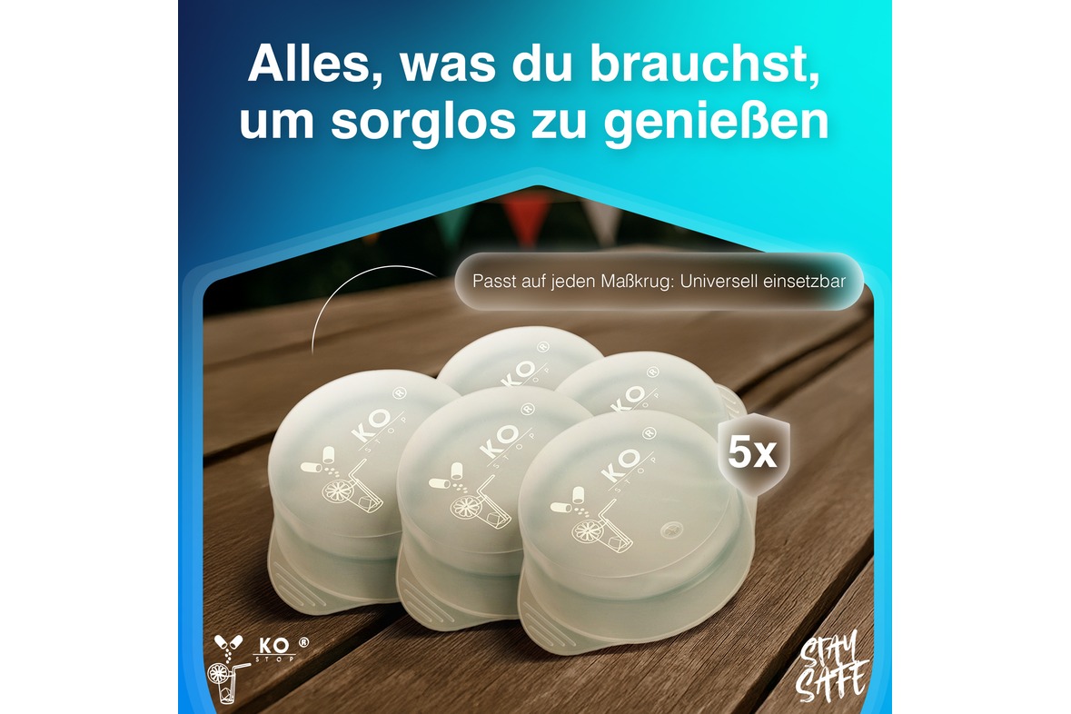Getränkeschutzabdeckung mehrweg 5er Pack