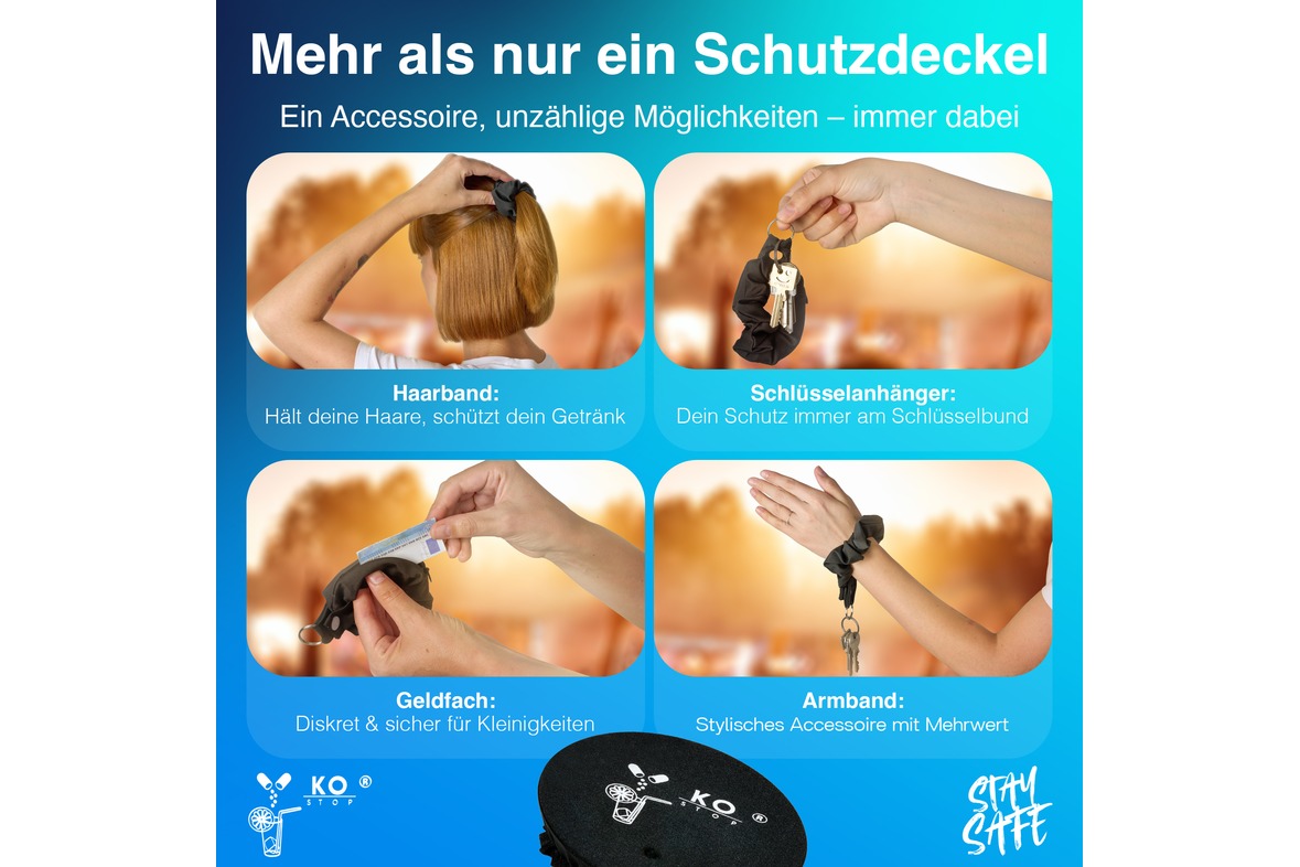 Getränkeschutz Haarband 4 in 1