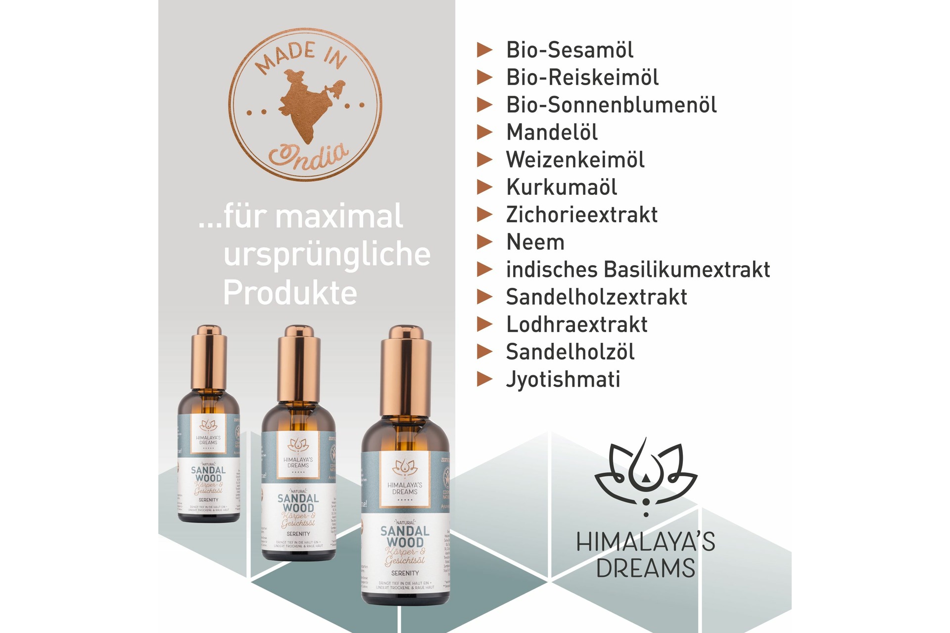 Ayurveda Körper- und Gesichtsöl Sandelholz - Serenity