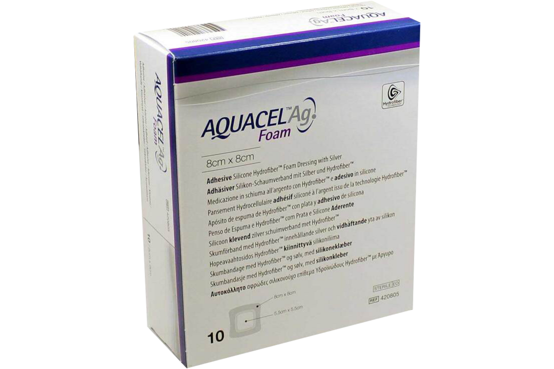 Aquacel Ag Foam adhäsiv 10St.