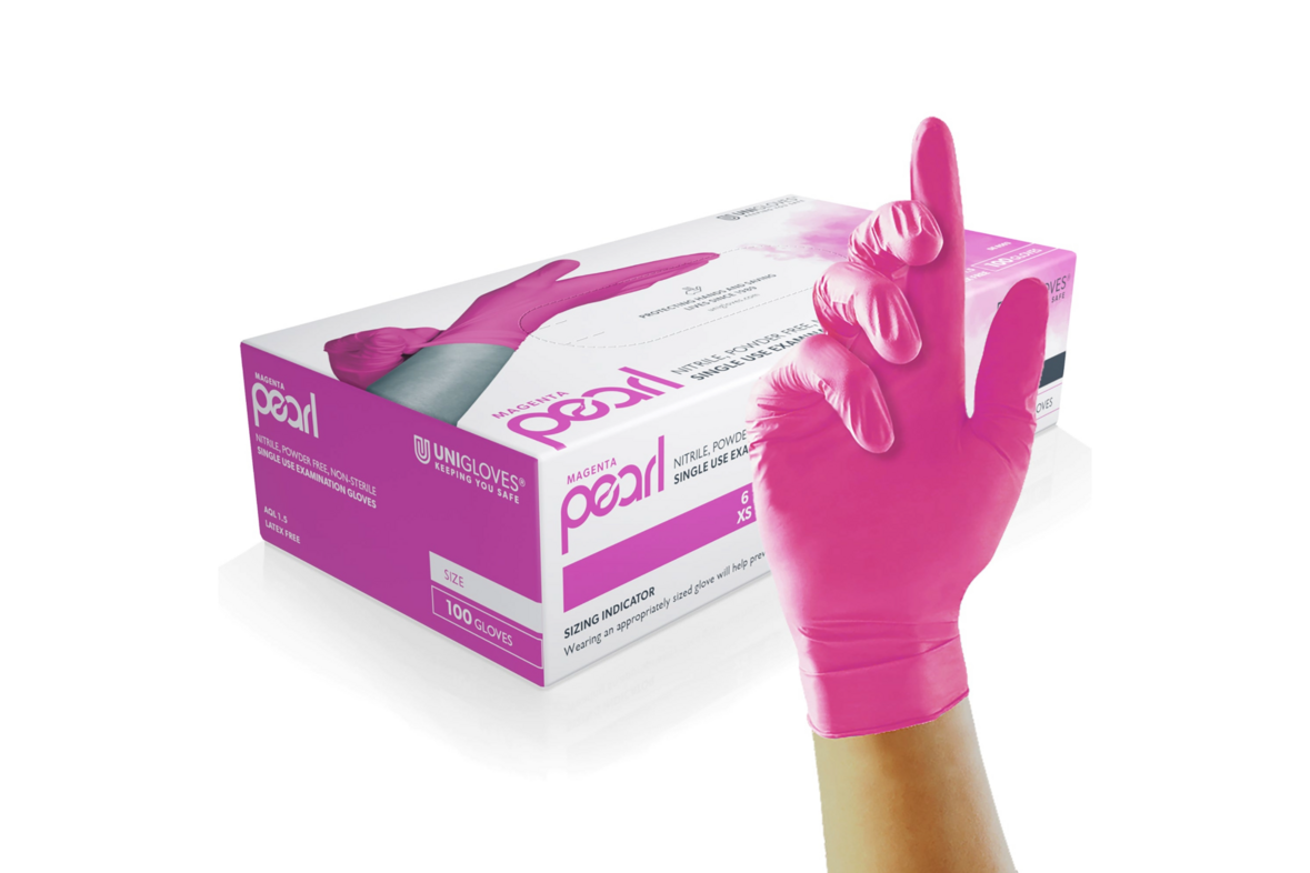 Unigloves MAGENTA PEARL® Untersuchungshandschuhe aus Nitril
