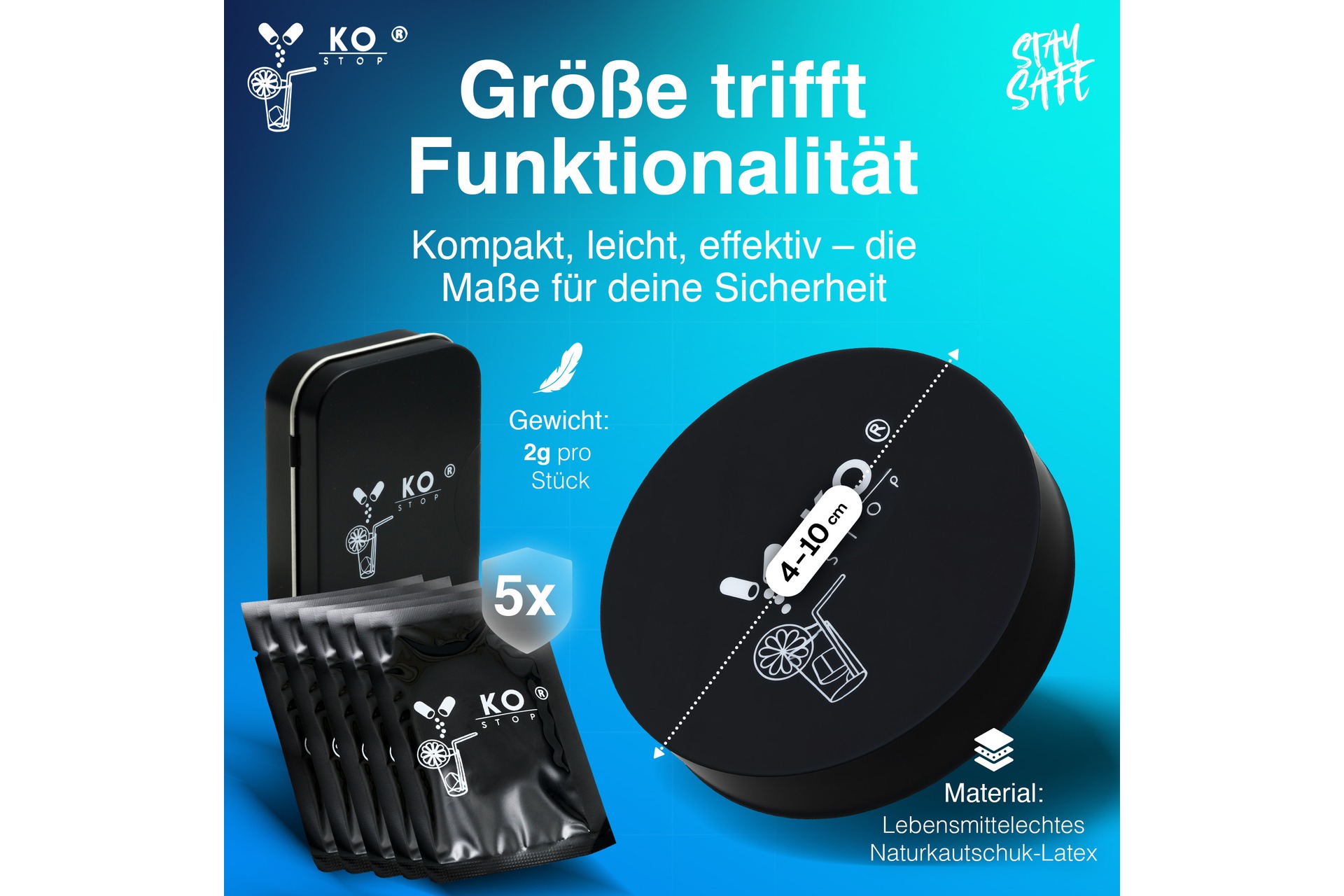 Getränkeschutzabdeckung einweg 5er Pack