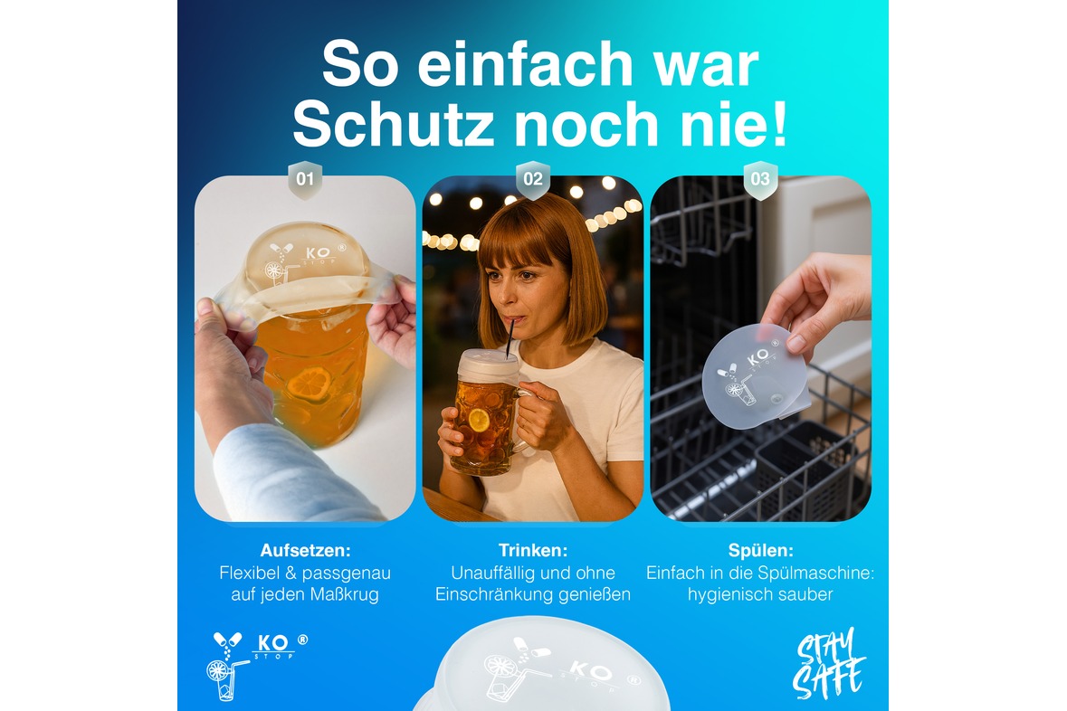 Getränkeschutzabdeckung mehrweg 5er Pack