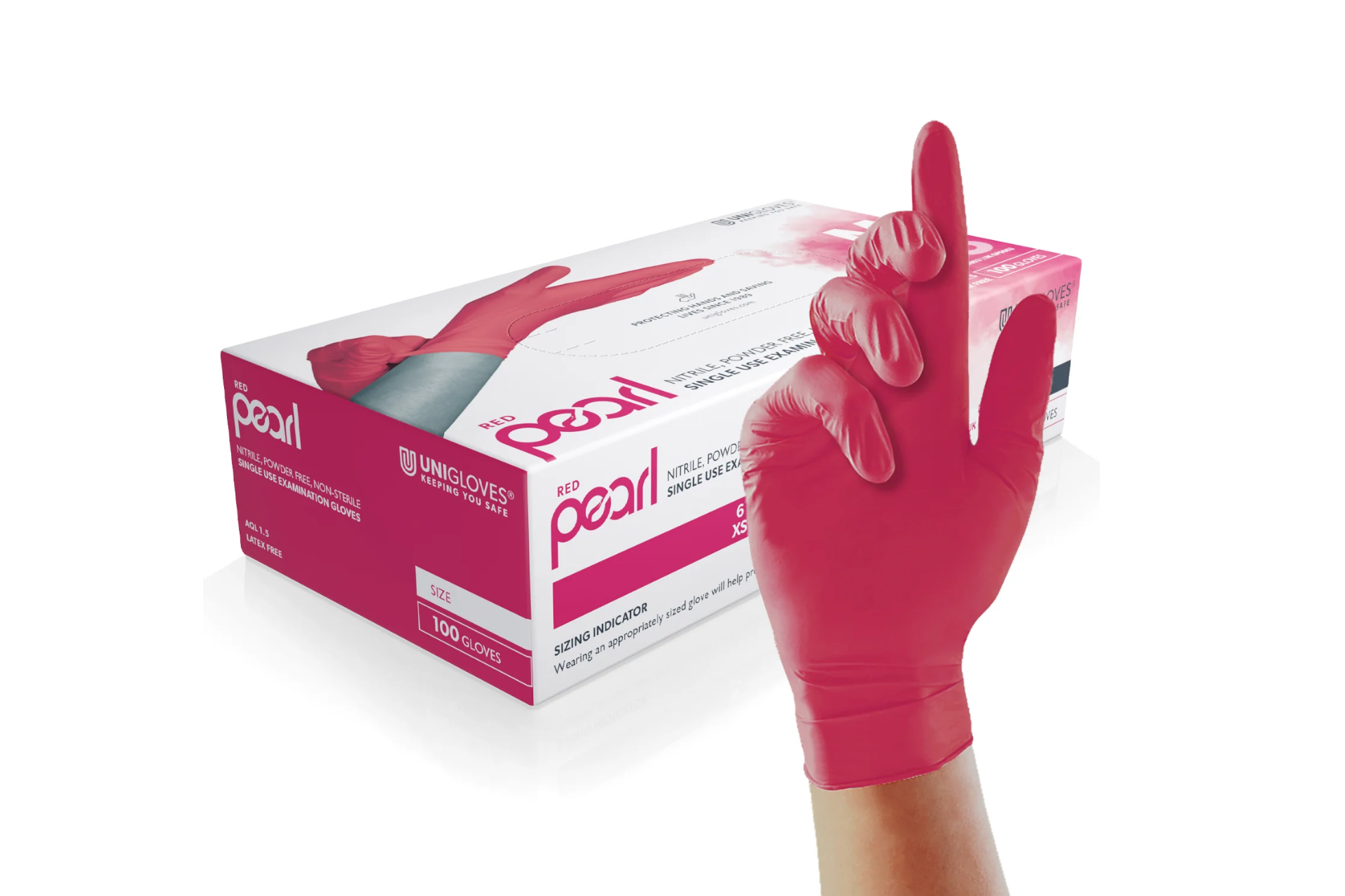 Unigloves Red Pearl Handschuhe Hauptbild