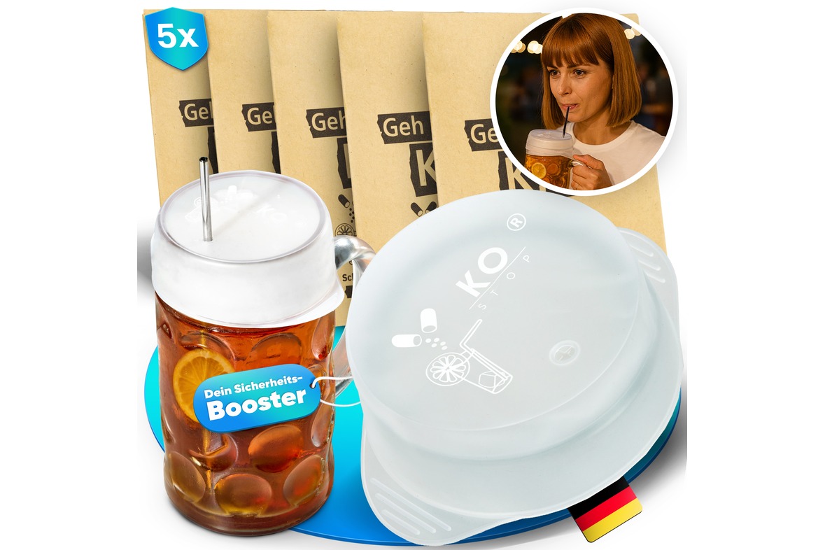 Getränkeschutzabdeckung mehrweg 5er Pack